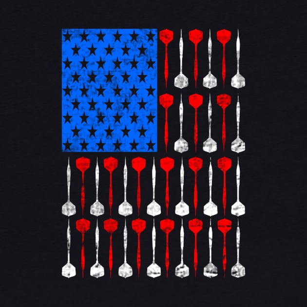 Darts Player USA Flag America by Visual Vibes